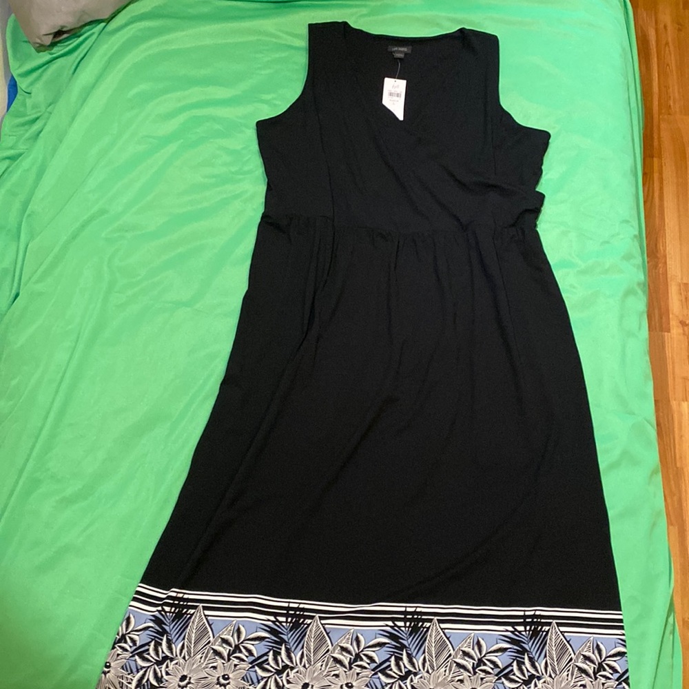 NWT J.Jill Wear Ever Havana Floral Maxi Dress Size: Large